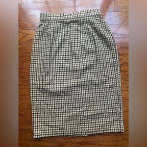 Lauren Alexandra Collection Classic Houndstooth Pencil Skirt Size 8
